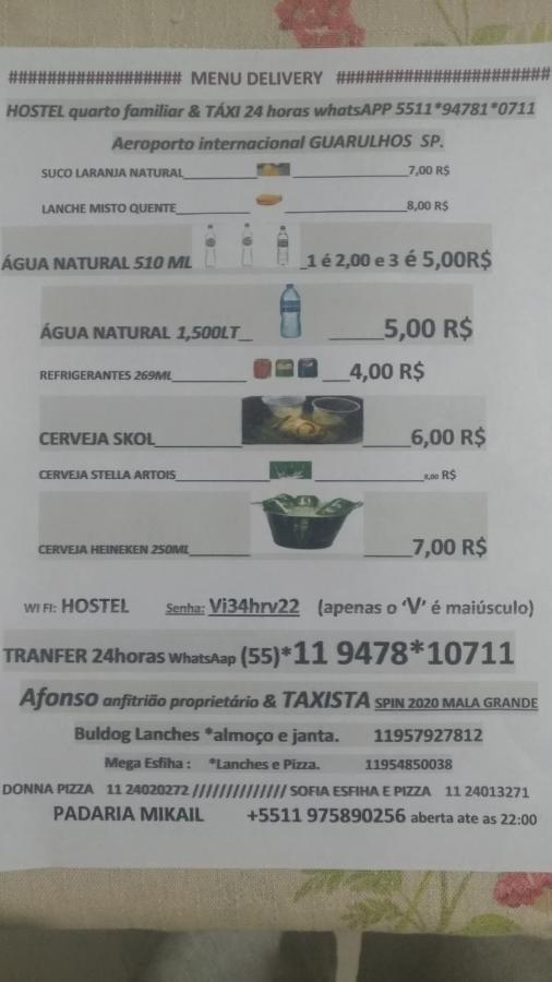 Hostel Familia Quartos Privado Proximo Aeroporto Int Guarulhos Sp Taxi 24 Hrs ภายนอก รูปภาพ